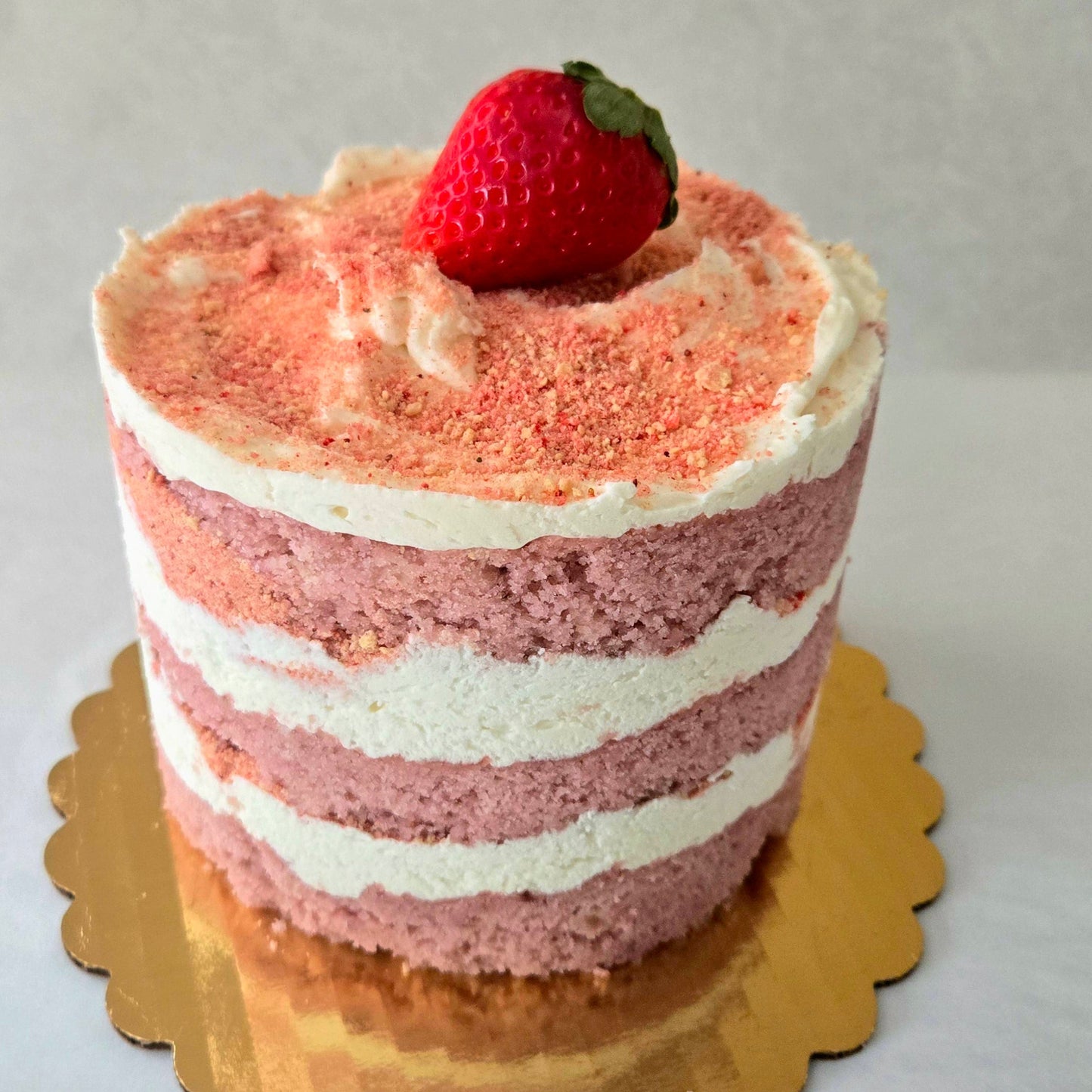 4" Bento Box Strawberry Crunch Naked Cake