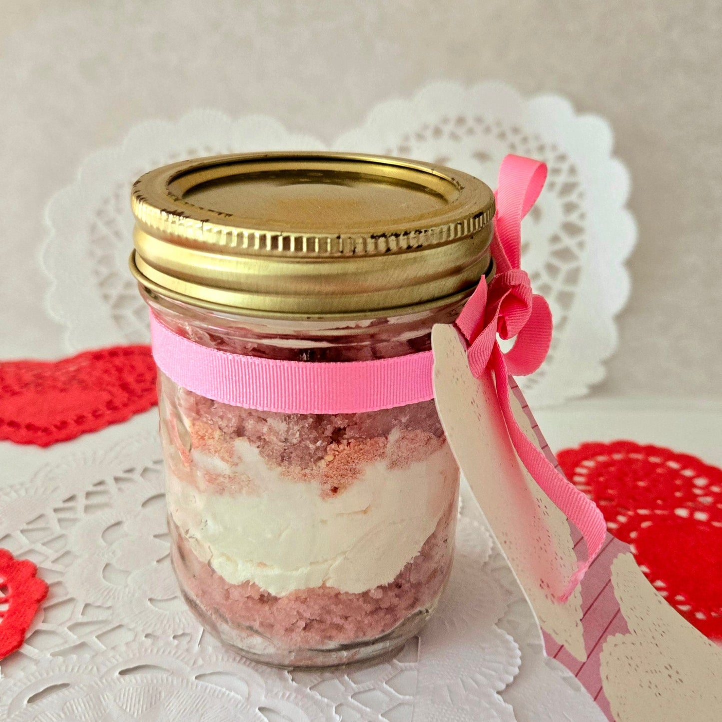 Strawberry Crunch Cake Jar