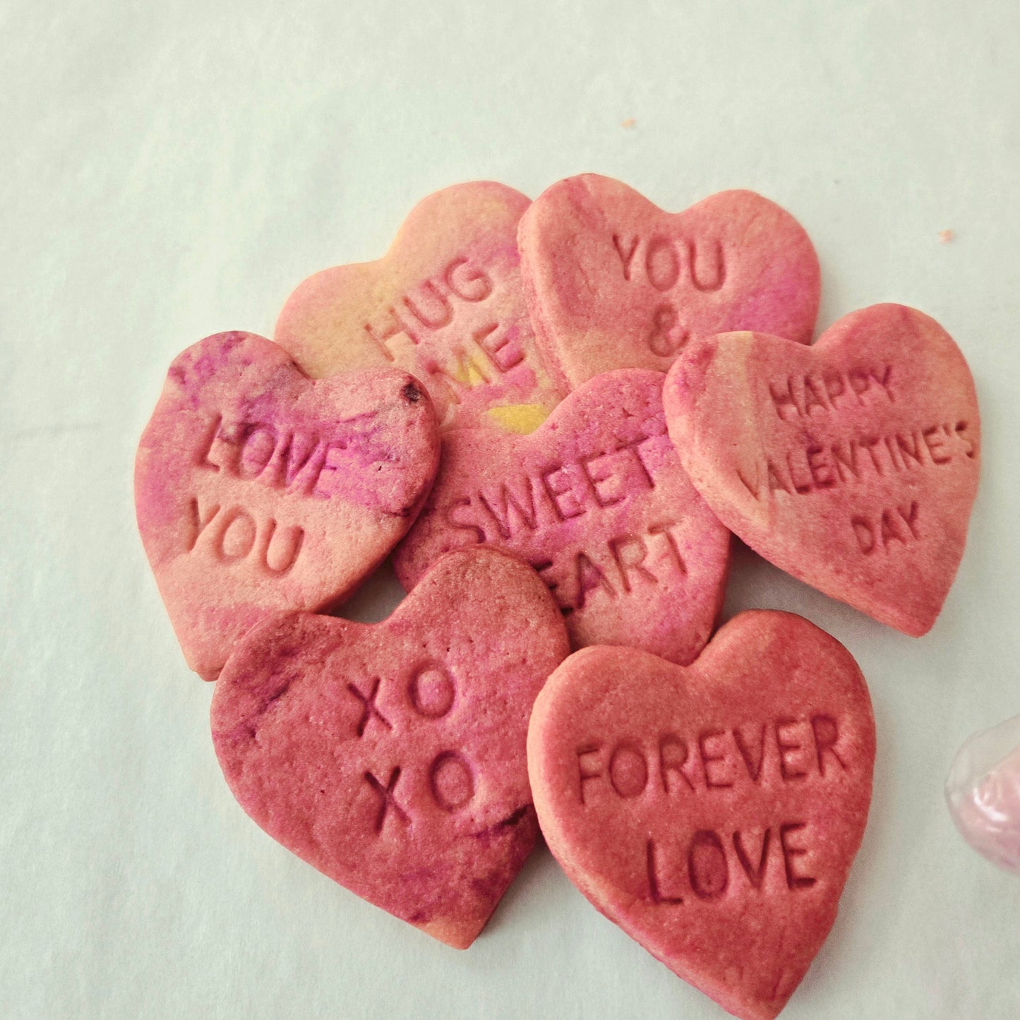 Mini Conversation Heart Sugar Cookies